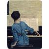 WunM Studio Custodia Compatibile con Amazon Kindle Oasis 10. Generazione - Custodia e-Reader Cover,Serie Texture Pittura a Olio Piano Girl