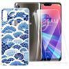 ESACMOT Custodia TPU Stampata + 2 Pellicole in Vetro Temperato Compatibili con Asus Zenfone Max Pro M2 ZB631KL, Cover Artistica Slim Antigraffio Antishock, Protezione Totale