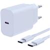 Generico Caricatore USB C 30W, Alimentatore con Cavo USB Type C, fast Charge, Caricabatterie con Ricarica Rapida Compatibile Smartphone Tablet