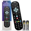 TWAA ELECTRONICS Telecomando universale originale con ricerca vocale, batterie incluse, compatibile con Sky Q 1TB, 2TB e Sky Q Mini Box, telecomando Bluetooth (con batterie)