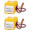 Bestome Batteria di ricambio compatibile con 2 pezzi FANUC A06B-6114-K504 A98L-0031-0025 BR-2/3AGCT4A A98L00310025 A06B6114K504 con spina marrone