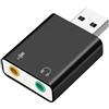 Generic Adattatore della scheda audio esterna USB - Plug and Play Audio Jack da 3,5 mm, convertitore per microfono per cuffie per laptop per laptop PC | Compatibile con l'adattatore di Window 's Linux, id