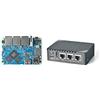 WayPonDEV Nanopi R6S Mini Router OpenWRT con tre porte Ethernet LPDDR4X 8 GB RAM basata su RK3588S Soc per IOT NAS Smart Home Gateway Debian Ubuntu (con alloggiamento in metallo, 8 + 64 GB)