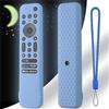 Hesupy Custodia in silicone per telecomando Sony RMF-TX810U RMF-TX811U RMF-TX910U telecomando, antiurto, antiscivolo, custodia protettiva con cordino (blu luminoso)
