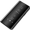 Emlivi Custodia per Samsung Galaxy M51 - Custodia a specchio Smart Clear Standing View Mirror Case Cover - Custodia protettiva antiurto per Galaxy M51 (nero)