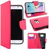 ebestStar - Cover Compatibile con Samsung S6 Galaxy SM-G920F, G920 Custodia Portafoglio Pelle PU Protezione Libro Flip, Rosa [Apparecchio: 143.4 x 70.5 x 6.8mm, 5.1'']
