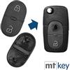mt key Set di 2 tasti per chiave auto 2 tasti Compatibile con Audi 8L A2 8Z TT 8N