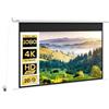 HOMCOM Telo Proiettore Motorizzato da 84 Pollici 4K HD Formato 16:9, Schermo Proiettore Motorizzato Elettrico con Telecomando, Telo Videoproiettore per Casa, Cinema, Ufficio, Home, 215x140 cm, Bianco
