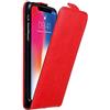 Cadorabo Custodia per Apple iPhone X/XS in ROSSO MELA - Protezione in Stile Flip con Chiusura Magnetica - Case Cover Wallet Book Etui