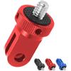 MotuTech 1/4 Vite Adattatore per Supporto Treppiede in Alluminio per Action Camera Universale per GoPro 10 9 8 Black 7 6 5 4 3 Insta360 One X X2 R GO2 DJI Osmo Action 2 SJCAM Xiaomi Xiaoyi (Rosso)