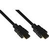 LINK LKCHDMI202 - Cavo HDMI 2.0 UHD 4Kx2K 60Hz (2 metri, nero) - Doppia schermatura con conduttori in rame e contatti dorati - Supporto Ethernet, HDR, ARC, 3D e audio 32 canali