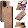 WenBaby CaseMe Cover per Samsung Galaxy M80S/S10 lite/A91, Magnetica Cover a Libro con Slot per Schede, Custodia in PU Pelle Portafoglio per Samsung Galaxy M80S/S10 lite/A91, Marrone