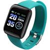 Monetais Smart Watch Bracciale intelligente wireless 116Plus Orologio fitness per telefono Test impermeabile della pressione sanguigna per uomo Donna Verde, senza fili