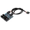 Demeras Scheda Madre USB a 9 Pin Maschio, da 1 a 4 Header USB a 9 Pin Facile da Usare per moltiplicatore di Porte per Scheda Madre
