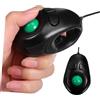 SHINEOFI Mini Mouse Trackball Usb 4d Tre Pulsanti Per Laptop e Pc, Design Compatto e Portatile Nero Scorrimento Pagina Controllato Dal Pollice, Plug and Play Senza Software