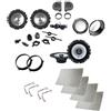 Superauto hi-fi Kit 6 Casse Compatibile con Fiat Panda dal 2003 al 2012 Altoparlanti Alpine Anteriore e Posteriore e Supporti Tweeter + insonorizzante Completo con Adattatori e Connettori