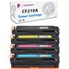 Generico KIT 4 TONER COMPATIBILI A COLORI PER STAMPANTI HP 131X 131A CF210X CF210A per LaserJet Pro 200 Color MFP M251n M251nw M276n M276nw CP1215 CP1515n CM1312 - 2200 COPIE