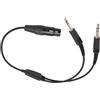 Naroote Adattatore per Cuffie Aeronautiche da XLR a GA a Doppia Spina, Adattatore per Cuffie Splitter a Y da XLR a GA 5 Pin Maschio a Femmina Plug and Play per Cuffie Aeronautiche