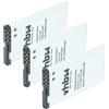 vhbw 3x batteria compatibile con Doro Primo 365 | telefono fisso cordless (1300mAh, 3,7V, Li-Ion)