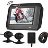 VSYSTO Moto Dash Cam, HD 1080P Doppia fotocamera, Schermo LCD da 3.0 pollici Fotocamera anteriore e posteriore, 130° grandangolo Fotocamera per moto, GPS, WiFi, Monitoraggio del parcheggio, G-Sensor