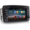 Erisin 8-Core Android 14 Bluetooth 5.0 DVD Autoradio per Mercedes Benz C CLK G Classe W203 W209 W463 Viano Vito W639 7 Schermo Tattile Supporta GPS Navigatore CarPlay Android Auto DAB+ FM 4GB+64GB
