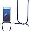 SIMao Cover Collana per Cellulare Compatibile con HONOR X8 4G, Custodia Trasparente Silicone con Cordino Necklace Case Antiurto Protettivo Cover Custodia da Collo Custodia con Cordino, Blu