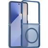 GIOPUEY Cover Magnetica per Samsung Galaxy Z Flip 7， Compatibile con MagSafe， PC+TPU Finitura Antiurto Protettiva Cellulare Custodia - Navy Blue