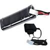 New brothread Batteria ricaricabile Ni-MH 7.2V 1800mAh attacco Tamia + Caricabatteria con attacco tamia 9V/500MAh