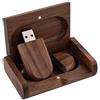 Ruiqilin Chiavetta USB 3.0 da 32 GB, in legno, con scatola di legno (3.0 32 GB, legno di noce-1)