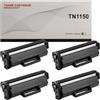 Genérico TN1150 Pack 4 Toner Nero Compatibile con Brother TN-1150