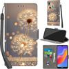 PHINIENLAND Cover per Huawei Honor 8A 2019/2020 / Huawei Y6 Prime 2019 Case PU Pelle Custodia [Kickstand] [Chiusura magnetica] [Slot per Schede], Portafoglio Flip Custodia per Honor 8A,Dente di leone
