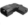 Generico Adattatore angolato IEC 320 C14 Maschio a C13 Femmina - 90 gradi destra, 3 poli