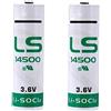 BenjiPower - 2 batterie LS14500 3,6 V al litio 2600 mAh Li-SoCl2 AA