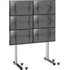 KIMEX 031-2600K2 Carrello videowall per 6 schermi monitor TV LCD LED 45-55