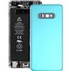 Audiosystem Scocca Copri batteria Cover Back posteriore Per SAMSUNG GALAXY S10e SM-G970 G970F Con Vetro fotocamera Ricambio Pari Originale Sostituzione Azzurro Blu Blue