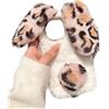 Tivenfezk Nadoli Bunny Custodia per iPhone 12 PRO Max,Inverno Orecchio di Coniglio Faux Fur Cover Morbido Carina Soffice Peloso Indietro Astuccio Caso
