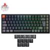 Keychron K2 Version 3 - Layout Italiano ISO, Hot-Swappable RGB Red Switch - Wireless QMK, Alluminio, PBT Shine-Through per Mac/Windows