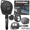mt key Telecomando radio per auto, 1 custodia + 1 tastiera, 1 pezzo fisso SZ11R vergine + 1 batteria CR1620 compatibile con Opel Suzuki Nissan