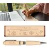 Generico Penna in legno personalizzata con chiavetta USB, chiavetta USB 3.0 in legno personalizzata con incisione con penna e scatola, memory stick portatile, penna a sfera (flower, 32GB)