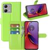 JIUNINE Cover per Motorola Moto G84 5G, Custodia Portafoglio Libro in Pelle Sintetica Antiurto Cover Flip Case con Slot per Schede, Fibbia Magnetica Compatibile con Motorola Moto G84 5G, Verde