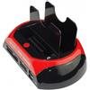SATKIT Dock Doppio per Hard Disk IDE e SATA 2,5 e 3,5 USB 2.0 con Clonazione Lettore Schede e Hub USB