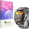 Blueshaweu 3 Pezzi Vetro Temperato Compatibile per ‎LIGE TX2-E -1,75" Smartwatch, Pellicola Protettiva Schermo in Vetro Temperato Alta Risoluzione Compatibile con ‎LIGE TX2-E -1,75" (Glass)