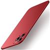 Hadwii Cover per iPhone 13 mini Custodia Ultra Sottile Protezione Completa Difficile e in PC con Finitura Opaca e Leggera Anti Graffio Cover per iPhone 13 mini, Rosso