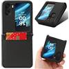 RonRun RonRon Cover Oppo Find N2 Flip Libro, Flip Custodia Portafoglioin Pelle, Antiurto case per Oppo Find N2 Flip, Nero