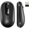 Ewent Mouse Wireless Senza Fili Bluetooth, Doppia Connessione Bluetooth 5.0+2.4Ghz, Un Ricevitore Nano USB-A, Mouse Senza Fili per per Notebook, PC, Laptop, Computer, MacBook, Nero