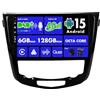 BXLIYER SXAUTO『Built-in 4G LTE/DAB』Android 14-6G+128G Autoradio Per Nissan X-Trail Qashqai J11 Rouge 2014-2018 - CarPlay/Android Auto - Camera + MIC Fast-boot Volante 360-CAM HDMI 2 Din QLED 10.1 Pollici