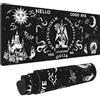Gianlaima Ouija Divination Skull Mysterious Satanic Witchcraft Mouse Pad Lungo Esteso XL Tappetino per Mousepad Scrivania Gaming Pc Desktop Grandi Topi in Gomma Bordi Cuciti 80 cm X 11,8 ''