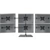 Duronic DM756 Supporto per 6 monitor Base in acciaio per schermi fino a 24