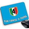 My Cust Tappetino Mouse Pad Personalizzabile con nome frase ecc gadget compatibile Scudetto Stelle Stile maglia Calcio strisce (Tifoso Azzurro per Napoli Campione Again 4 scudetto)