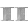 vidaXL Supporti Altoparlanti 2 pz Grigio 30x30x40 cm Legno Multistrato, stand per altoparlanti, supporto per altoparlanti da tavolo, supporto per altoparlanti surround